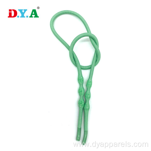 High Durable Round Green No Tie Elastic Shoelace